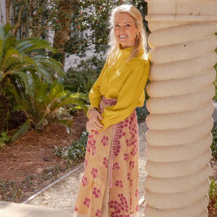 Jupe en coton à nouer Restored Hope pour la vente par Rahab's Rope