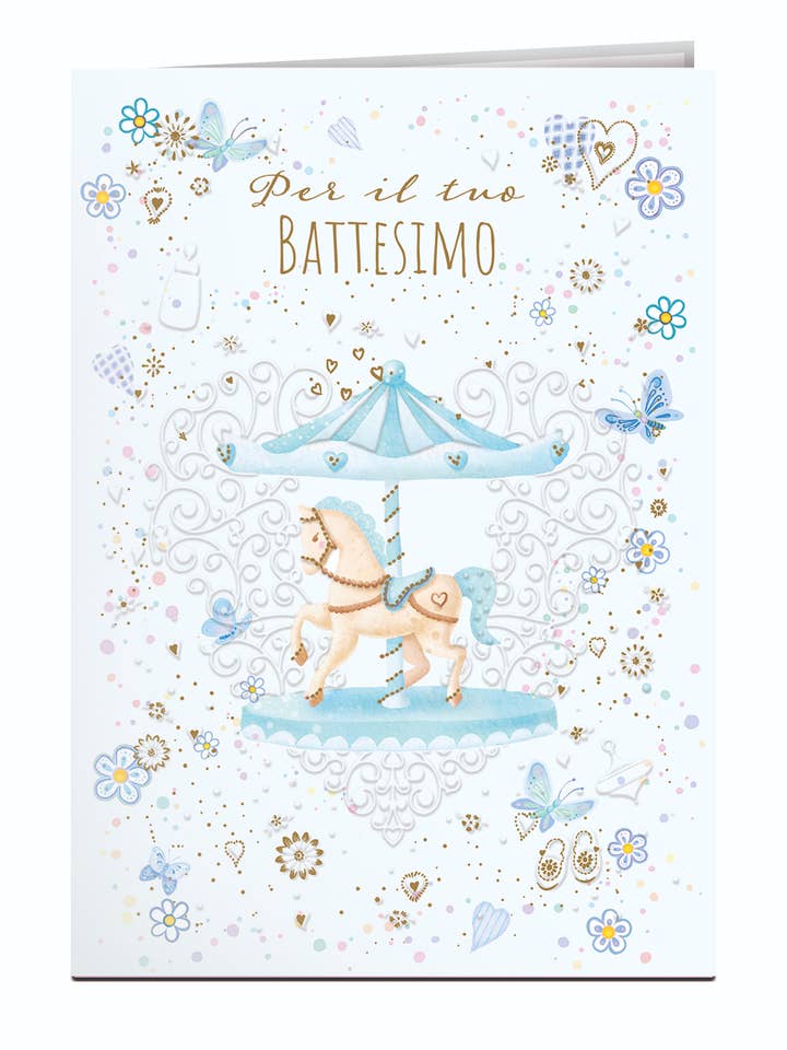 Biglietto Battesimo per la vendita all'ingrosso da parte di ORIGAMI EDITORE SRL