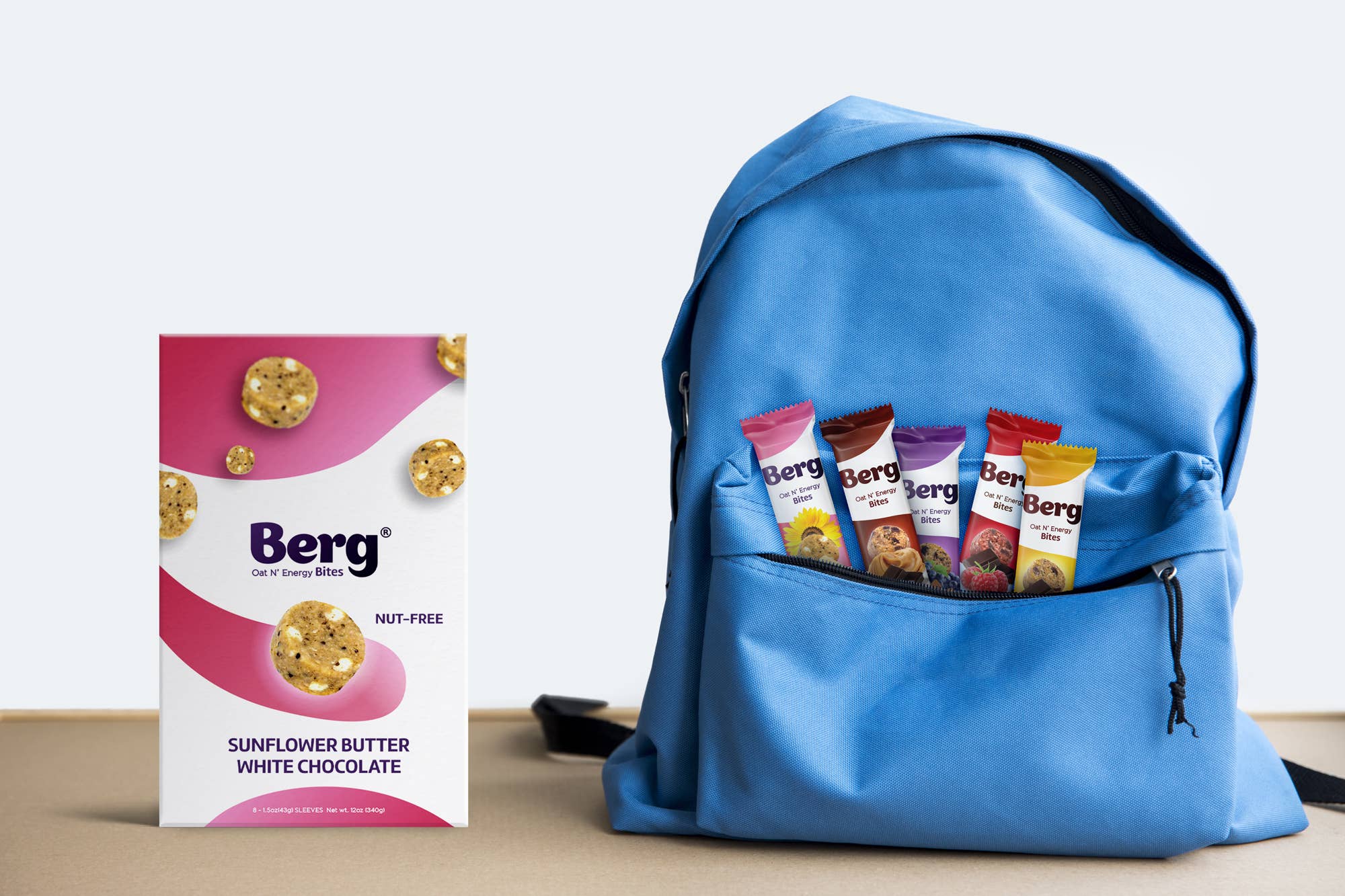 Berg Bites – Snack Bar por atacado – Berg Bites - Bites Energéticos de Manteiga de Girassol com Chocolate Branco 43 g4