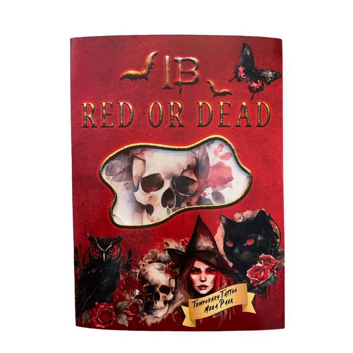 Red Or Dead - Temporary Tattoo Halloween Mega Pack for wholesale by InkBound Bespoke Temporary Tattoos