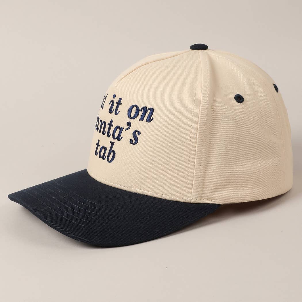 Fashion City - Wholesale Honkbalpet - Dames - Baseballpet met Borduurtekst 'Put It On Santa's Tab'22