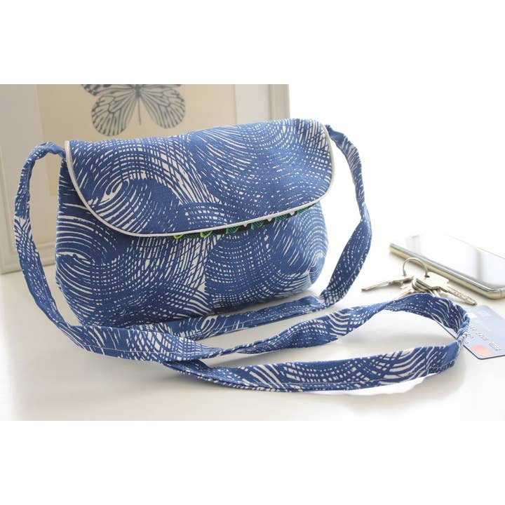 Anaé blue tote bag for wholesale by Sabrina Trefle