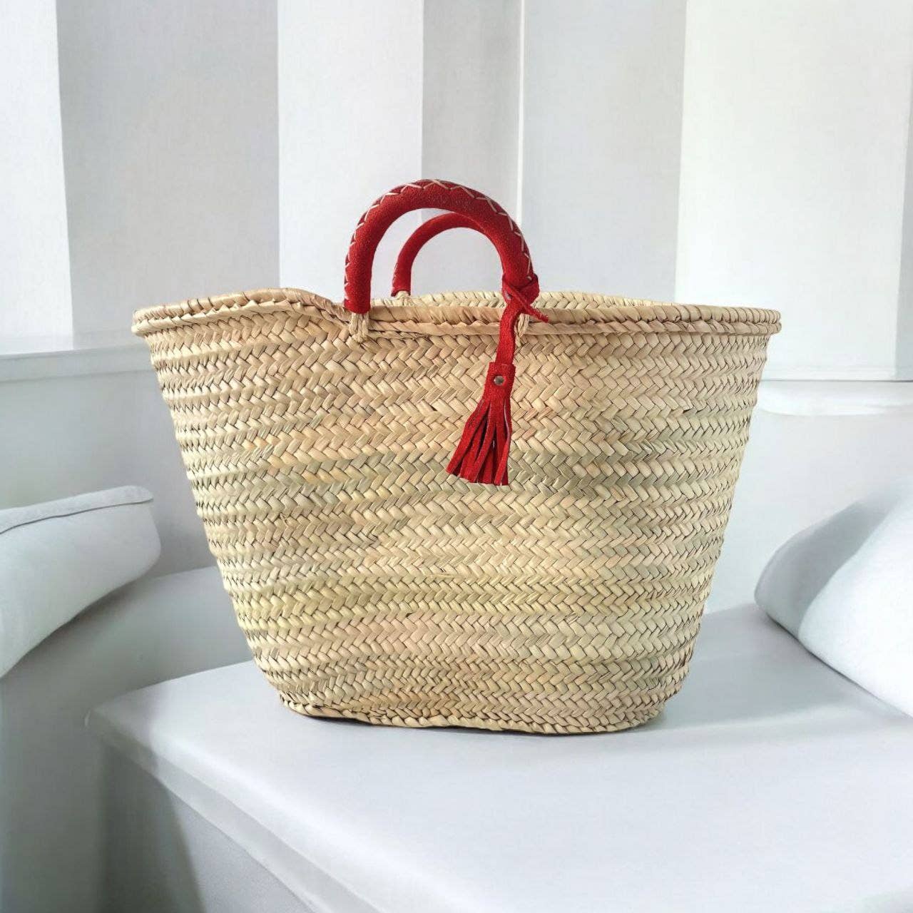 Gran Wholesale – wholesale Beach bag –  Summer Beach Bag, French Basket Bag, Short Leather Handle.1