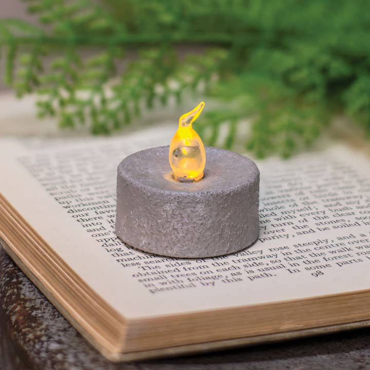 Col House Designs - Wholesale Flameless candle - Cement Look Timer Tealight1
