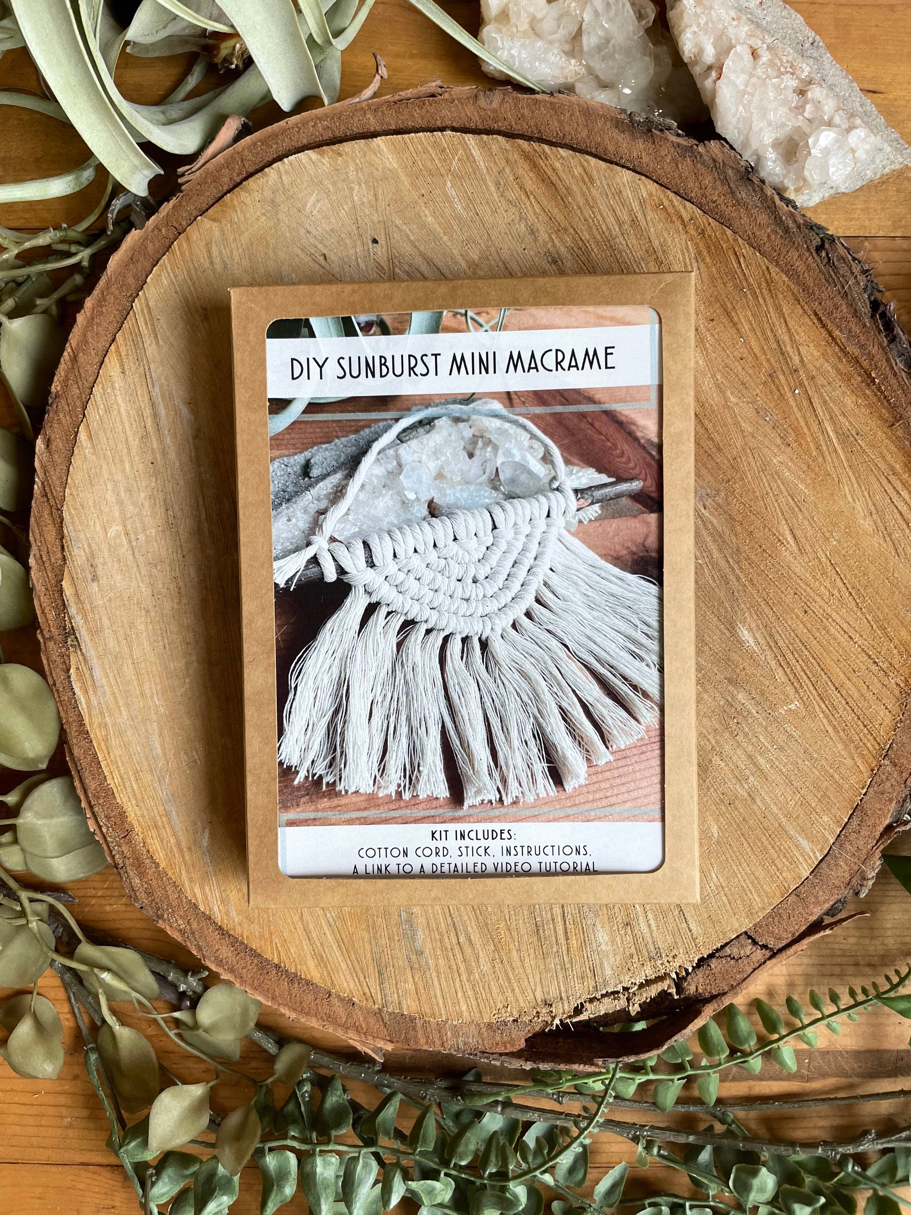 Tangled Up In Hue - Vente Kit de bricolage - Kit de décoration murale en macramé Sunburst6