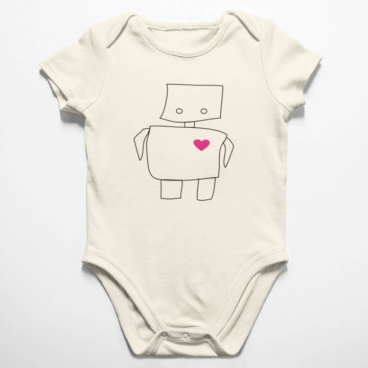 Robot Love Bodysuit for wholesale by Cube Monkey Designs