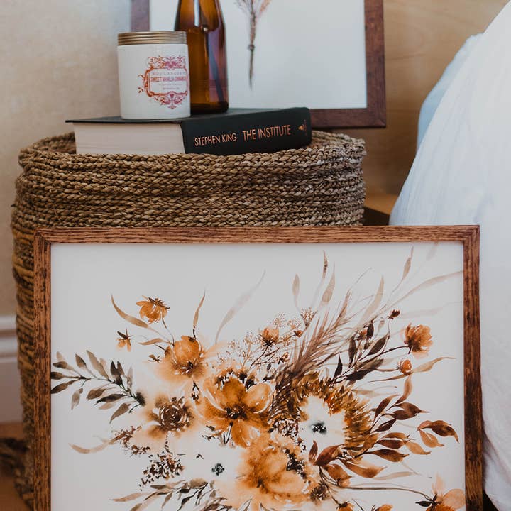 Paperbec Design Co. - Wholesale Art Print - Bohemian Rust Neutral Dried Floral Art Print2