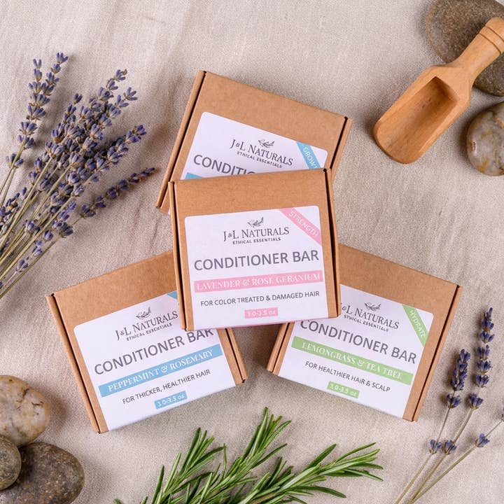 Barre d'après-shampooing sans sulfate - Croissance, Force, Hydratation pour la vente par J&L Naturals