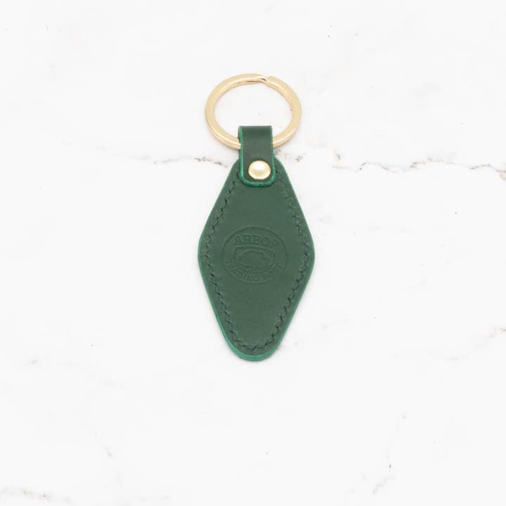 Leather Key Chain - Diamond Shape Key Fob for wholesale by Arbor Trading Post