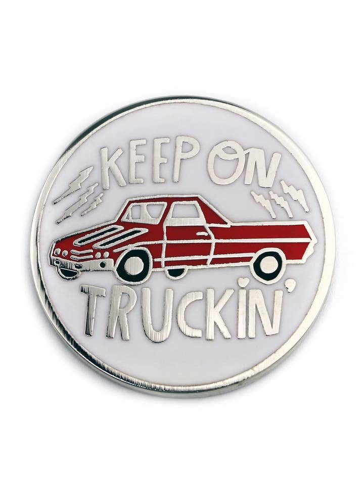 Keep On Truckin' Enamel Pin for wholesale by Incognito