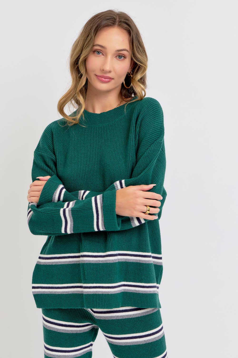 Sweet Lovely by Jen – Engroshandel Pullover - Dame – STRIBET STRIKTOP/SWEATER35