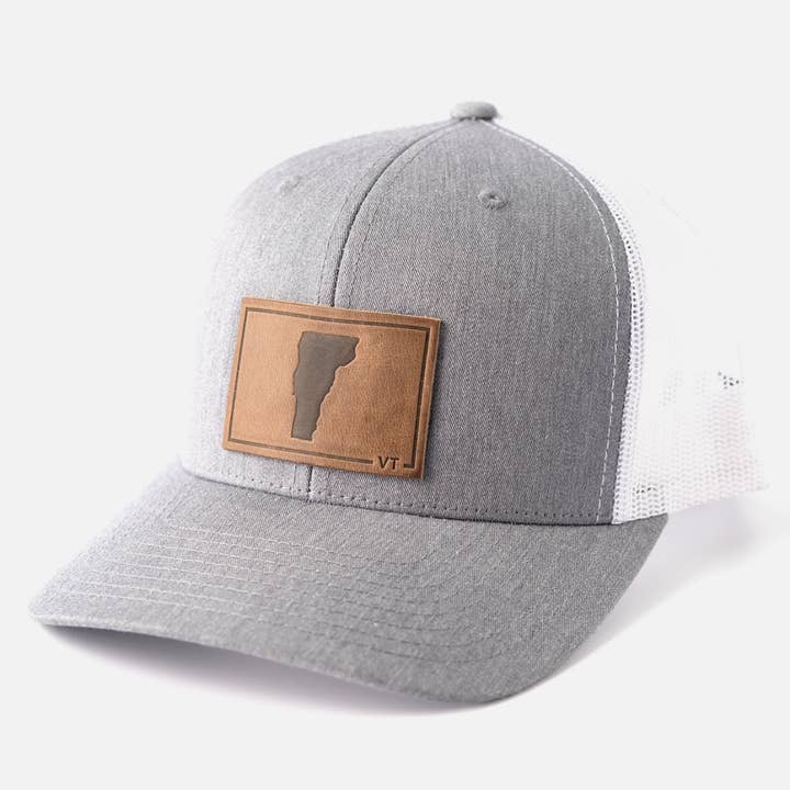 Range Leather Co. - Wholesale Trucker Hat - Unisex - Vermont Silhouette Hat | Leather Patch Trucker Hat1