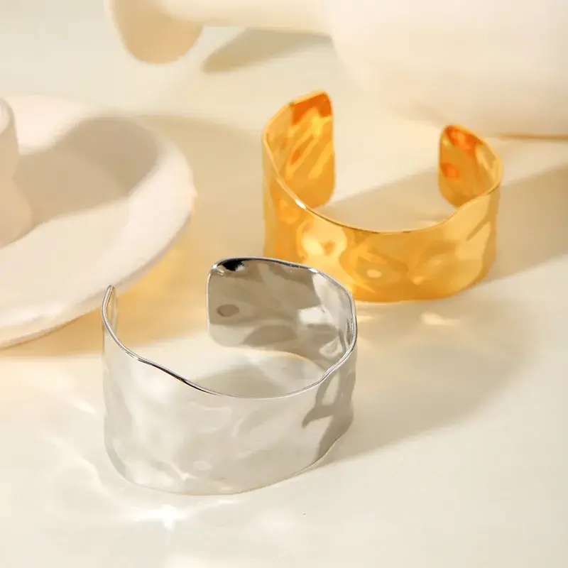 Sweet Cherry Sky - Wholesale Jewelry - Men's - Large Gold or Silver Cuff Gold Plated2