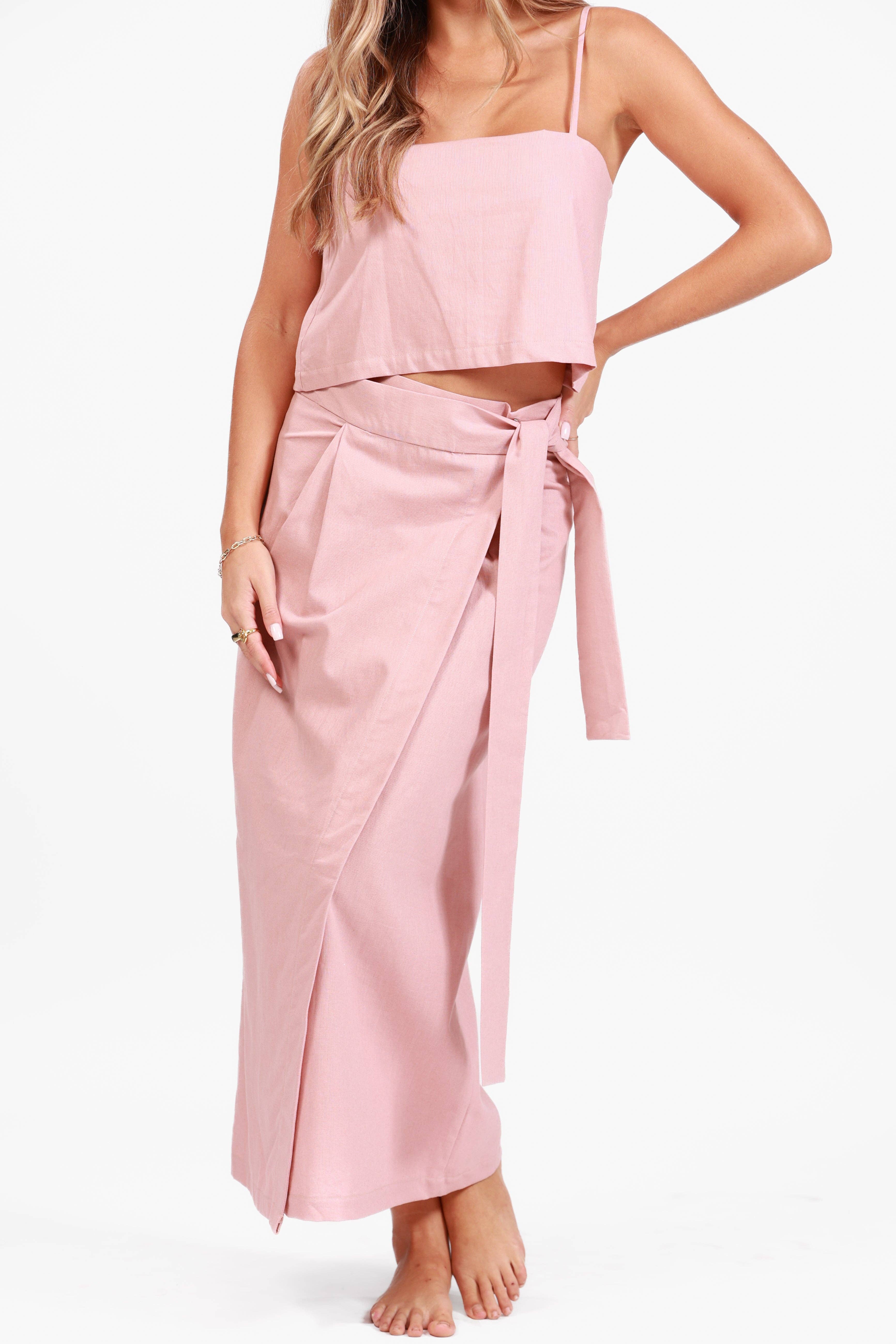 Salty Weekend - Wholesale Skirt - Women's - ST. BARTH ROSE CECILE LONG SKIRT1