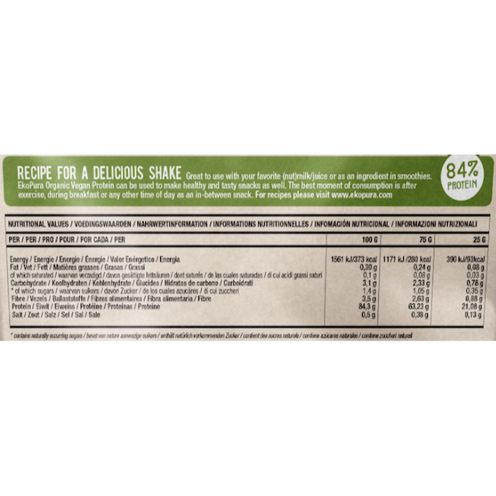 Ekopura Nutrition – Proteína/Superalimento em pó por atacado – Proteína Vegan Bio4