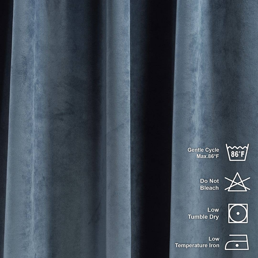 Bes Home Design – Engroshandel Gardin – 100 tommer brede og ekstra lange matterede fløjlsgardiner i specialmål27