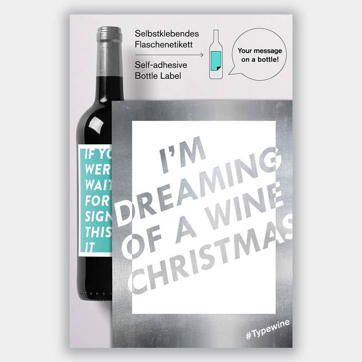Typewine – wholesale Presentetikett – Vin Christmas vin etikett