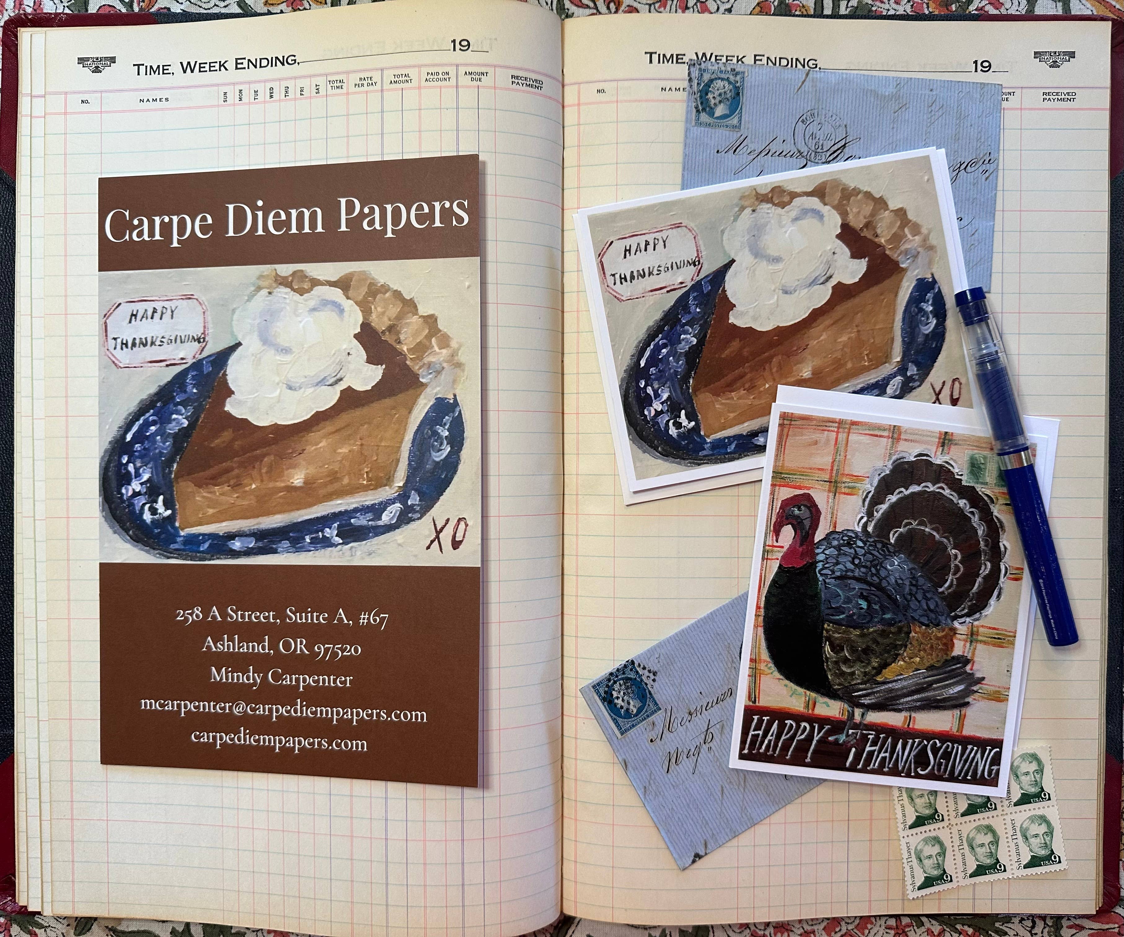 Carpe Diem Papers - Wholesale Thanksgiving Card - Pumpkin Pie Greeting Card1
