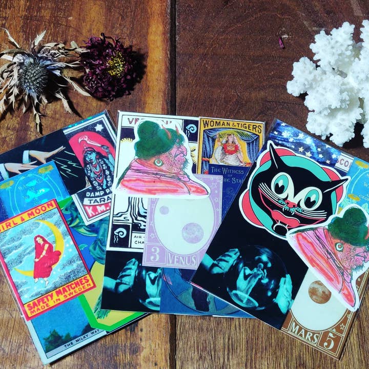 Pegatinas de vinilo Witchy, paquetes mixtos, 10 unidades, calcomanía impermeable para venta al por mayor de lotusleafaltars