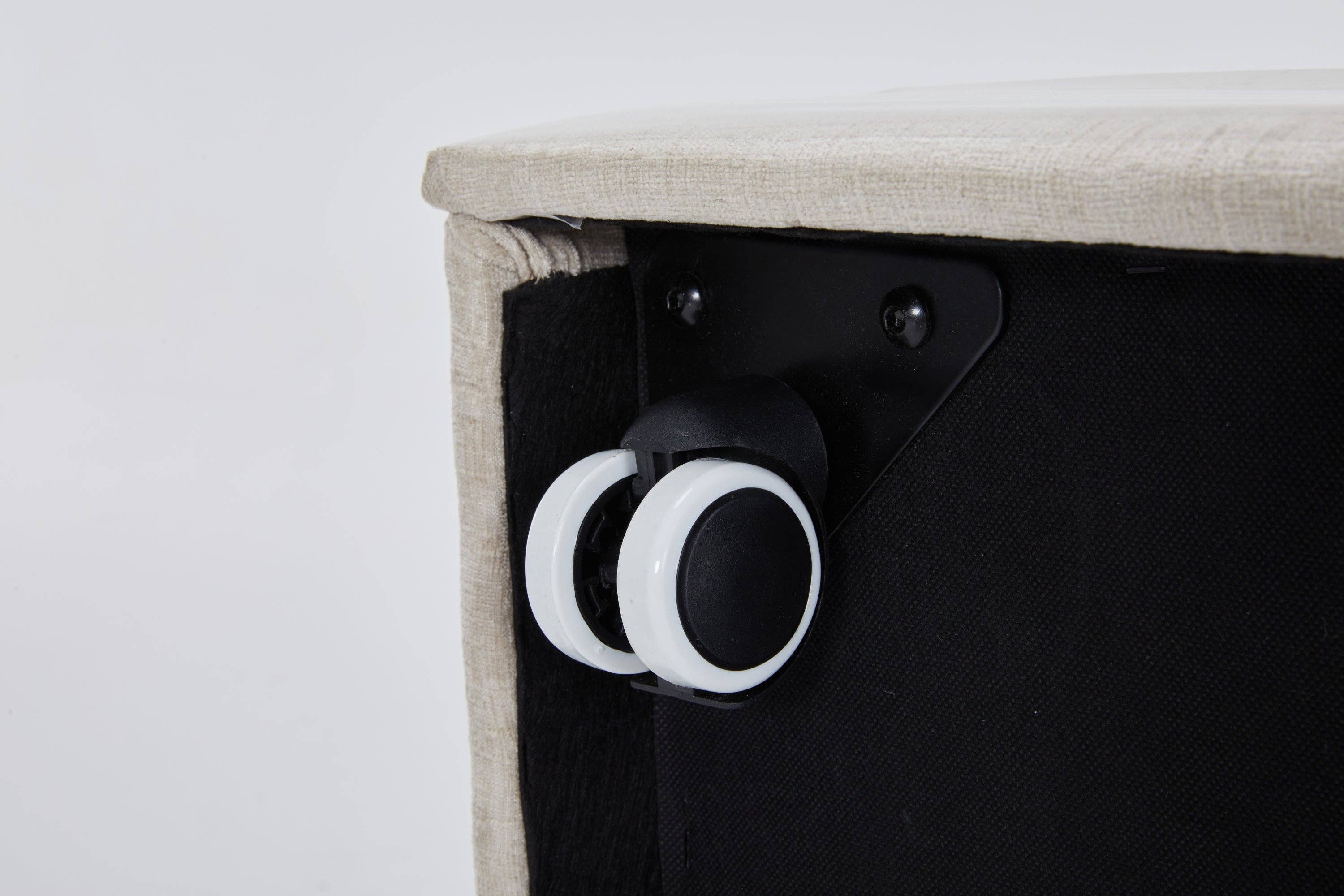 39F Inc. - Wholesale Chair - Set of 2 Linen Upholstered Storage Dining Chairs with Caster7