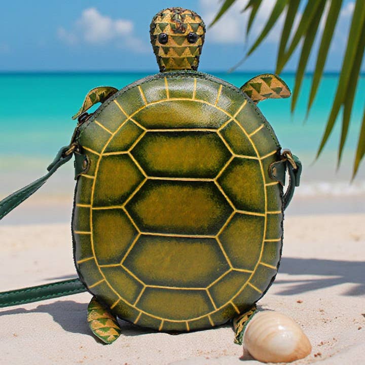 läder havssköldpadda crossbody handväska handväska för wholesale av Sunflower Handmade leather inc