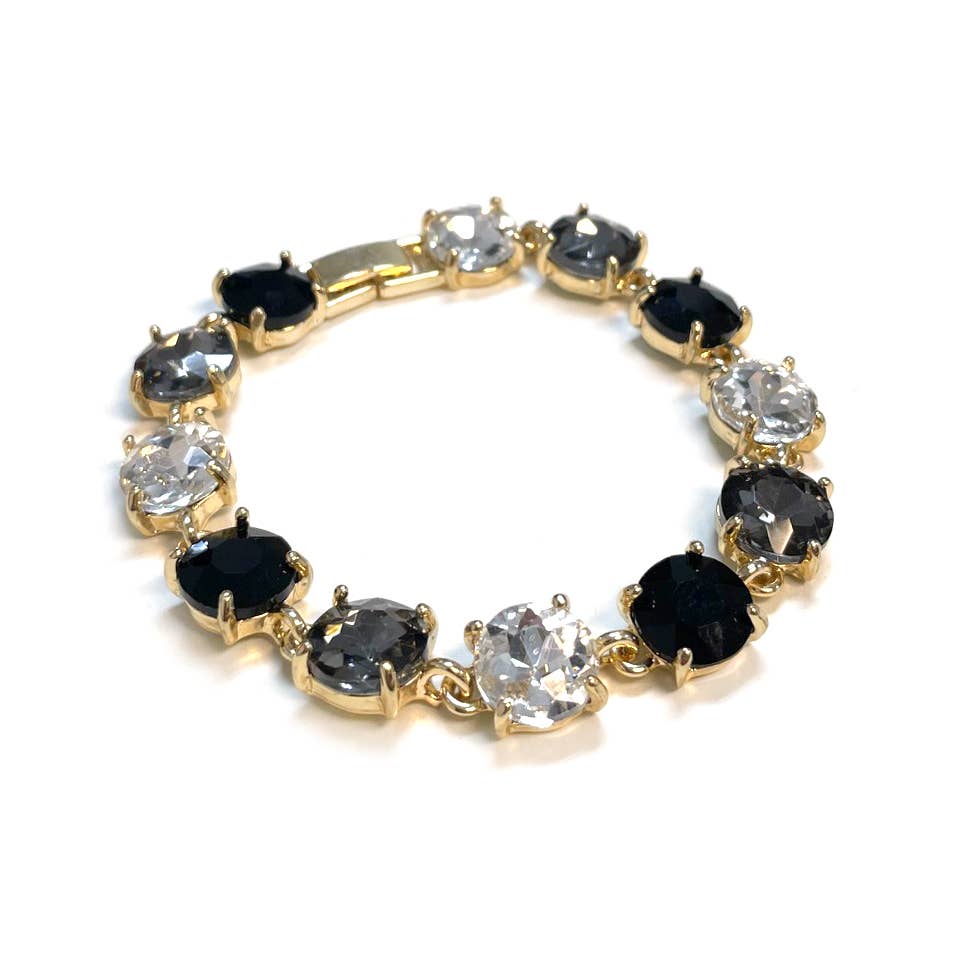 StarryNYC - Vente Bracelets maillon et chaîne - Bracelet rond en cristal taillé dans un coussin5