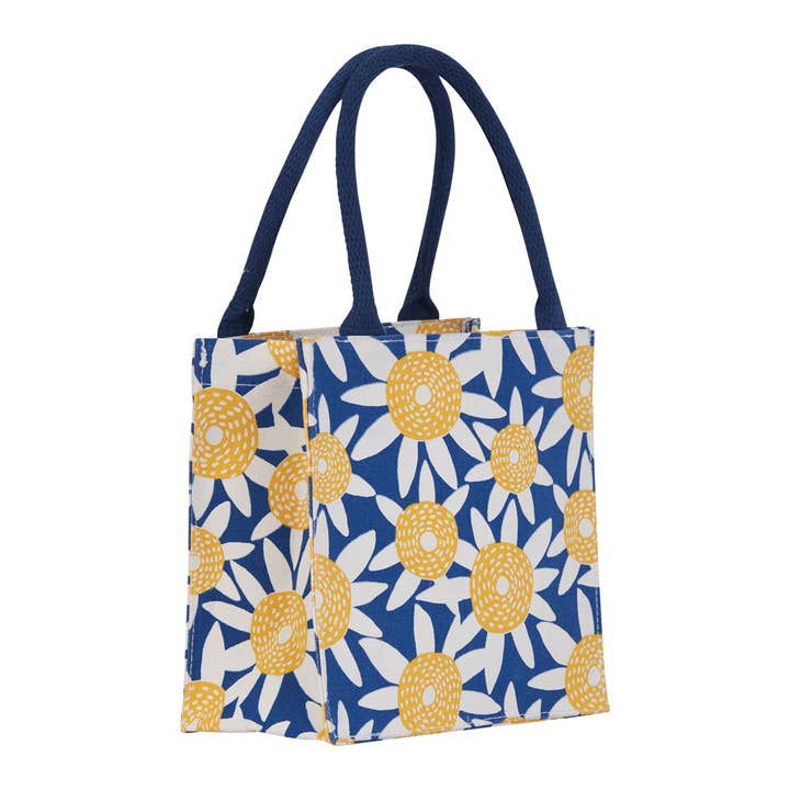 rockflowerpaper - Wholesale Gift Bag - STRAW SUNFLOWER YELLOW Itsy Bitsy Reusable Gift Bag Tote
