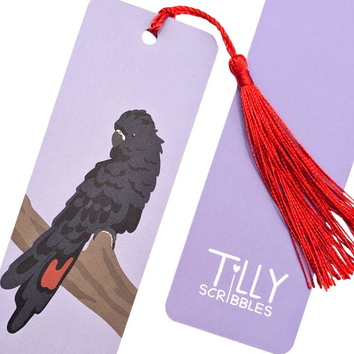 Black Cockatoo Bookmark for wholesale by Tilly Scribbles