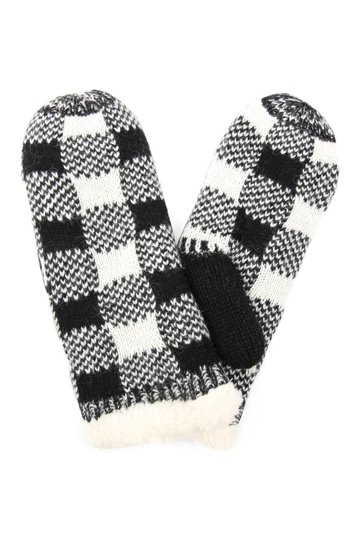 MYS Wholesale Inc - Vente Gants – femme - Mitaine à carreaux Sherpa Buffalo0