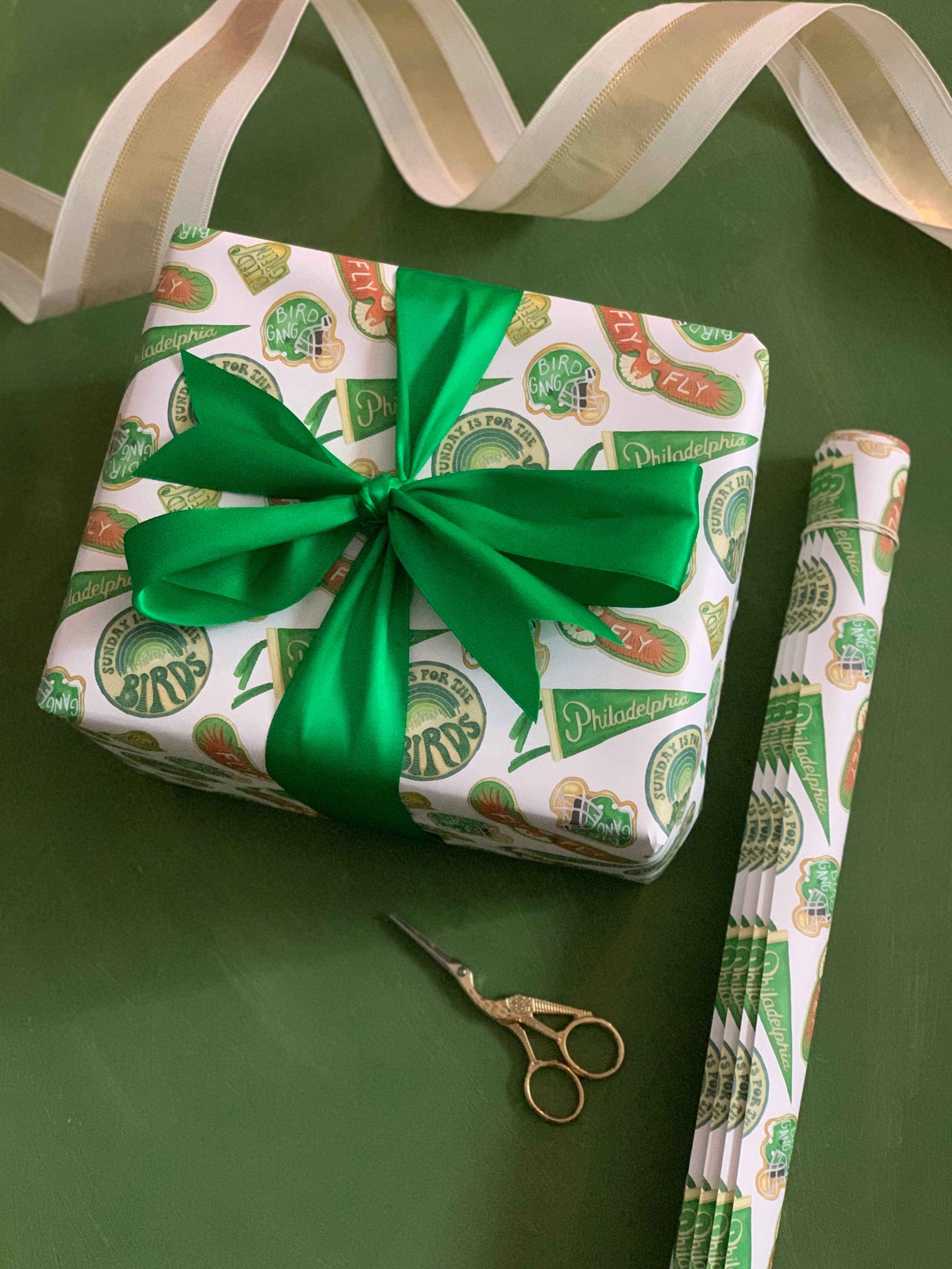 Meadowbrook Lane - Wholesale Wrapping Paper Roll - Philly Football Fan Wrapping Paper1