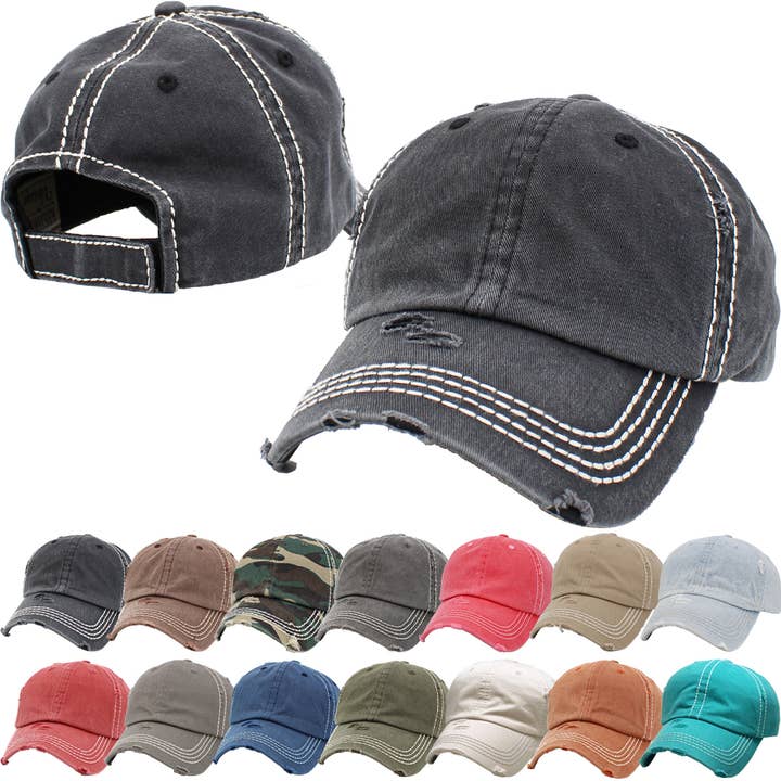 KBETHOS - Wholesale Baseball Cap - Unisex - Washed Vintage Ballcap