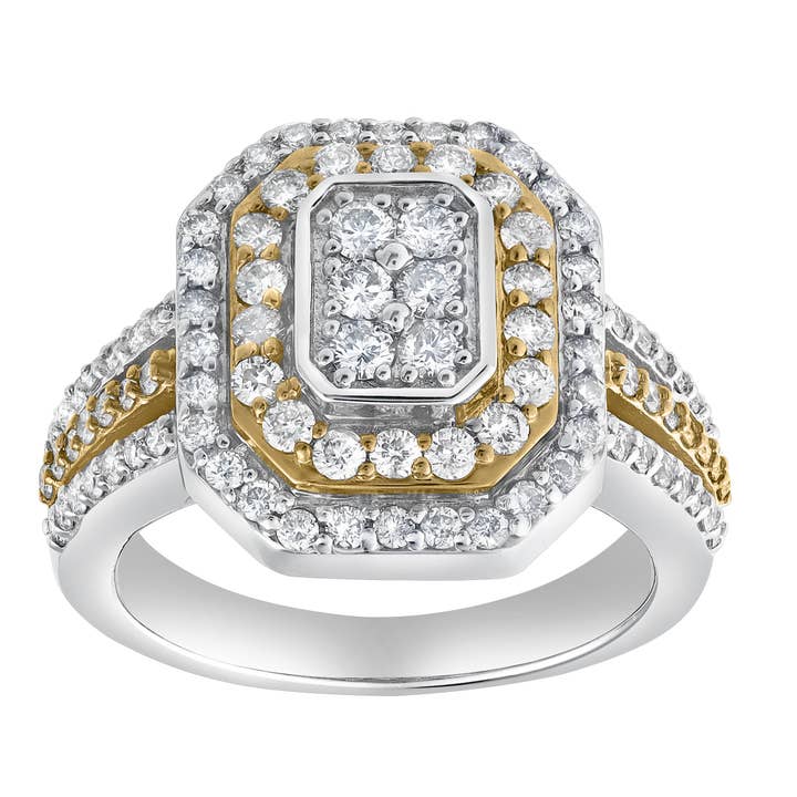 Aurelia Crest 1,20 Ct 10K Witgouden Diamanten Ring voor wholesale door LuvMyJewelry (LMJ)