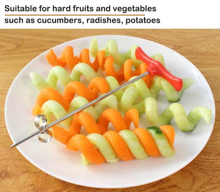VIGOR - Wholesale Kitchen Tool/Gadget - Vegetable Spiral Knife Carving Stainless Steel(10 Pack)9