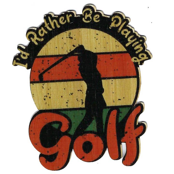 I'd Rather Be Playing Golf #2 for wholesale by Bamboo Wood Stickers