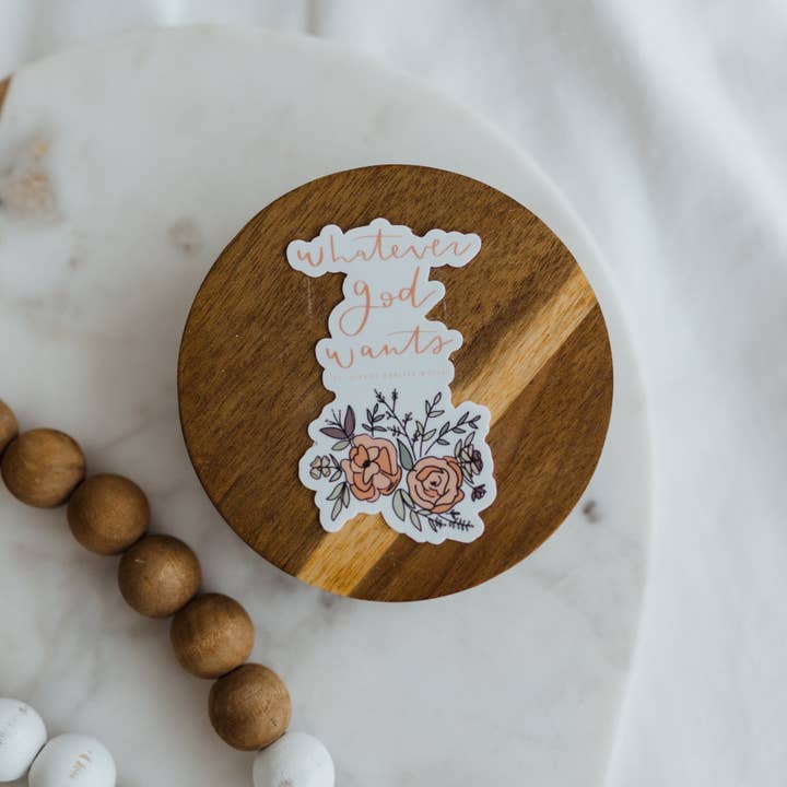 Abundance of Grace - Wholesale Sticker - Whatever God Wants | St. Gianna Beretta Molla Vinyl Sticker