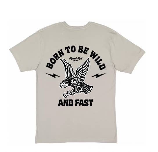 Raised Rad Co - Wholesale Screen Printed T-Shirt - Kids - Born to be Wild and Fast T-Shirt