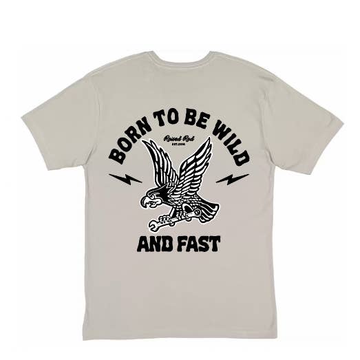 Raised Rad Co - Wholesale Screen Printed T-Shirt - Kids - Born to be Wild and Fast T-Shirt0
