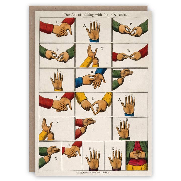 The Pattern Book - Wholesale Birthday Card - Talking Fingers birthday card