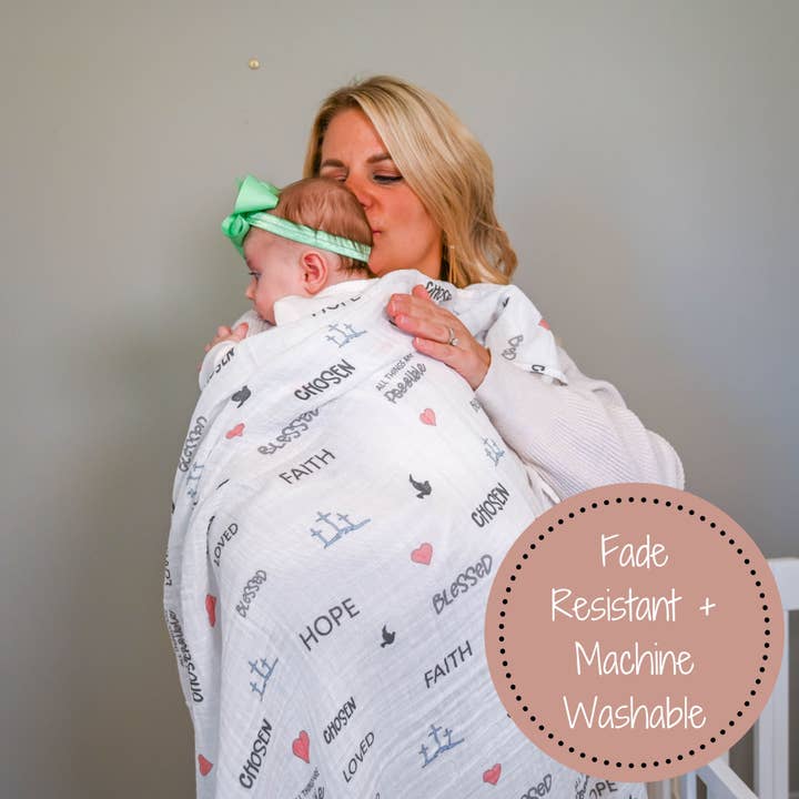 LollyBanks - Wholesale Swaddle - Baby - All Things Possible Baby Swaddle Blanket