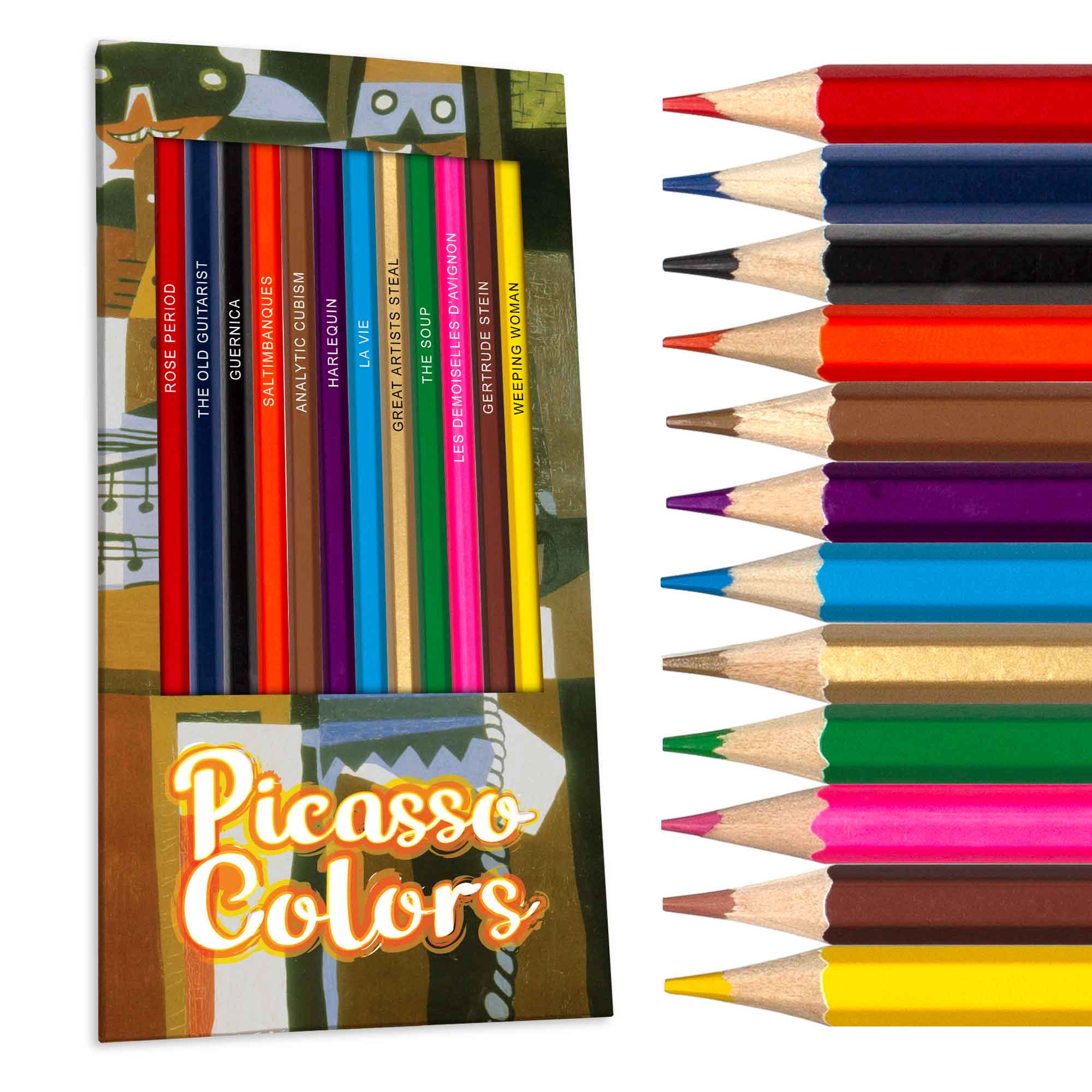 Pop Colors Colored Pencils and Coloring Sheets - Wholesale Painting/Drawing - Picasso Colors Colored Pencils & Coloring Pages8