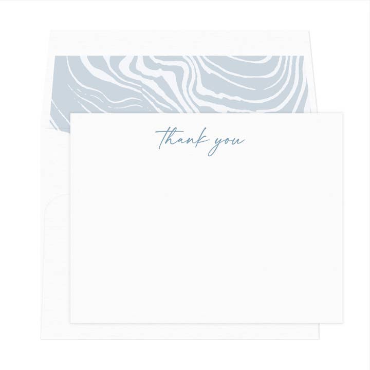 Missive - Wholesale Stationery/Notecard Set - Marbled Thank You Letterpress Note Set - Luxe Stationery