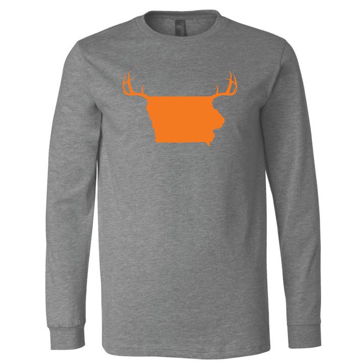 T-shirt à manches longues Antlers Iowa pour la vente par Iowa Awesome