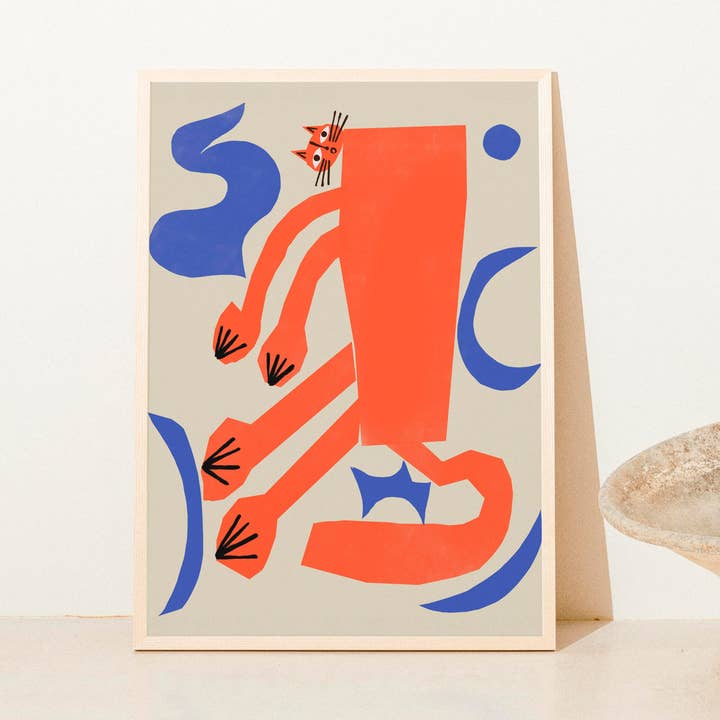 Impression en forme de chat A3 pour la vente par marcellovelho