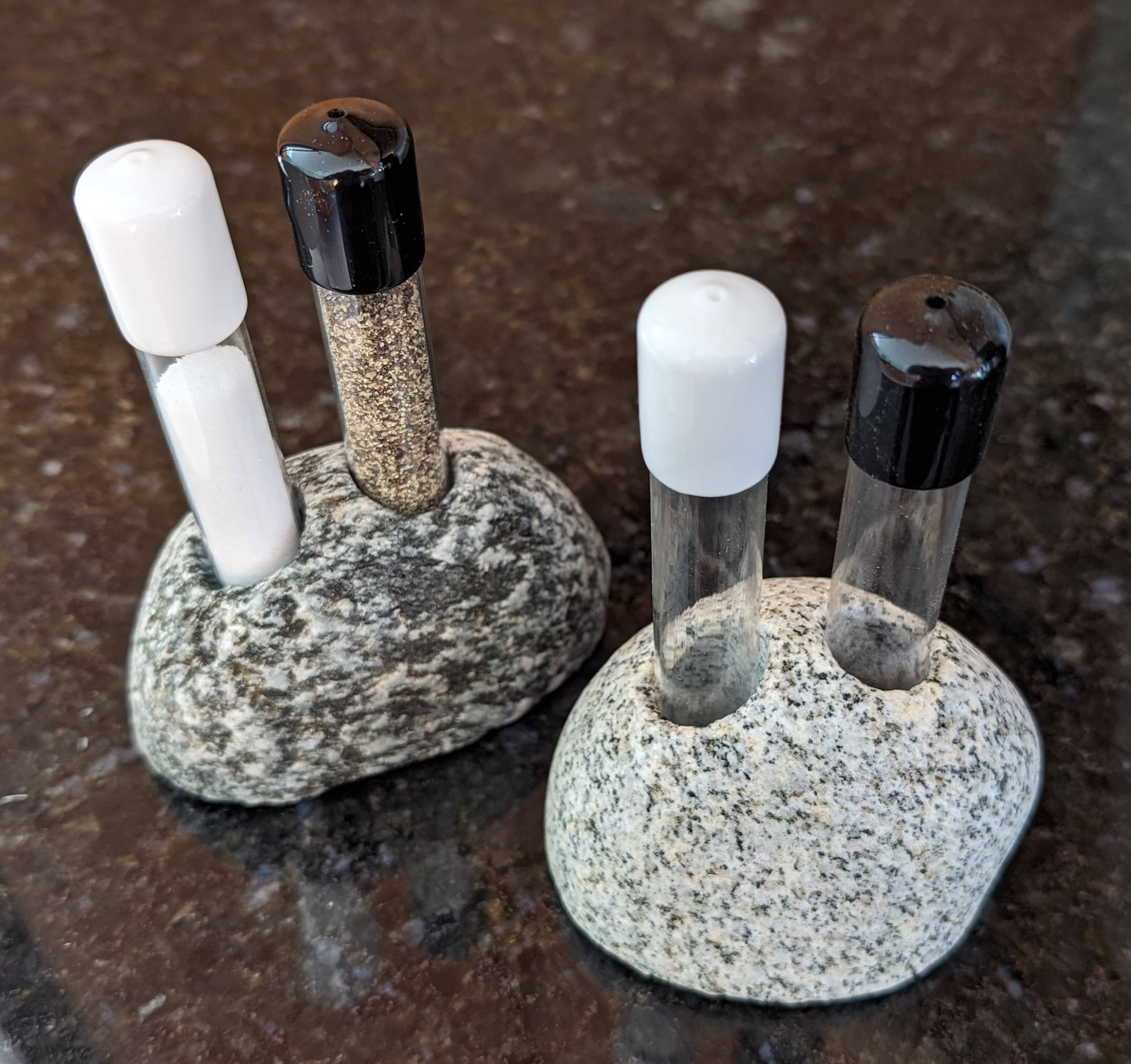 Sea Stones - Wholesale Salt & Pepper Shaker Set - Salt of the Earth - Natural Stone Salt & Pepper Shakers4