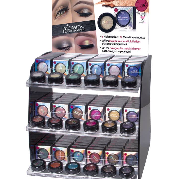 J.Cat Beauty - Wholesale Eyeshadow - Pris Metal Chrome Eye Mousse Display Set