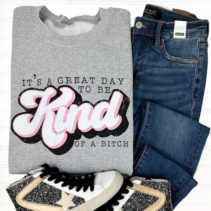 Gildan Sweatshirt „It's A Great Day To Be Kind“ für den Großhandel von Nikkilynn Wholesale