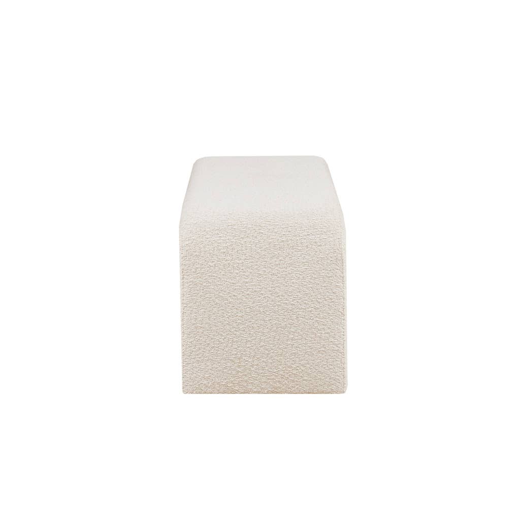 Olliix - Wholesale Bench - Cream Transitional Boucle Waterfall Accent Bench5