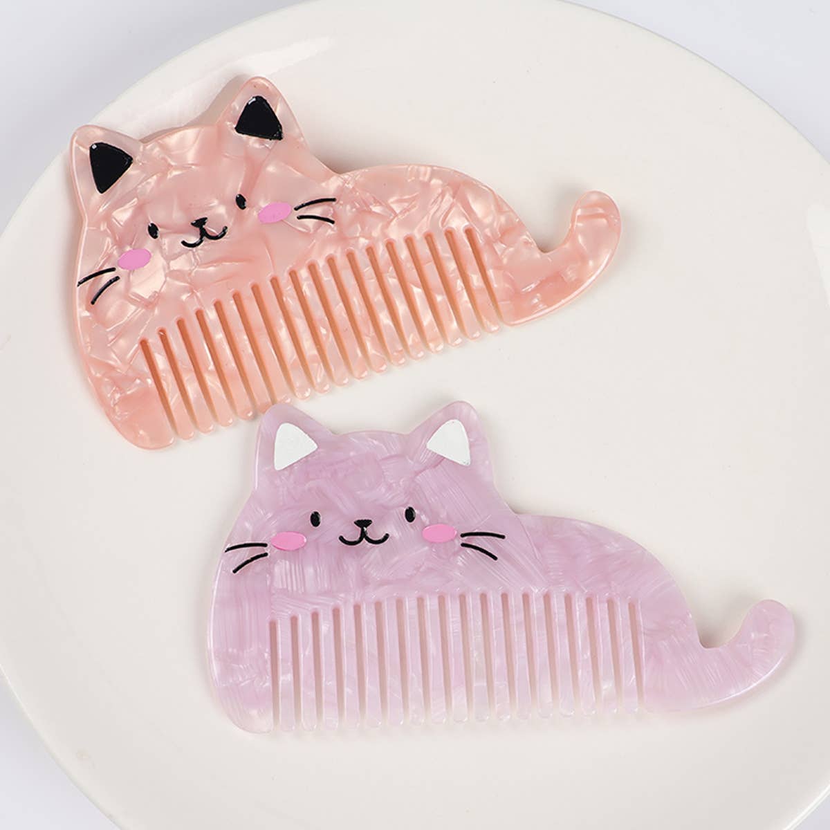 SoapElenGlen - Vente Peigne/brosse à cheveux - Peignes à cheveux en forme de chat mignon pour coiffures douces5