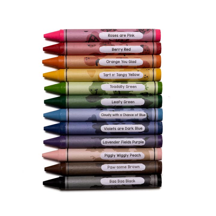 123 Farm - Wholesale Crayons - 12 Beeswax Crayons – Non-Toxic, Kid-Friendly Design