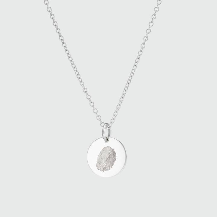 Northcote Sterling Silver Fingerprint Pendant for wholesale by Auree Jewellery